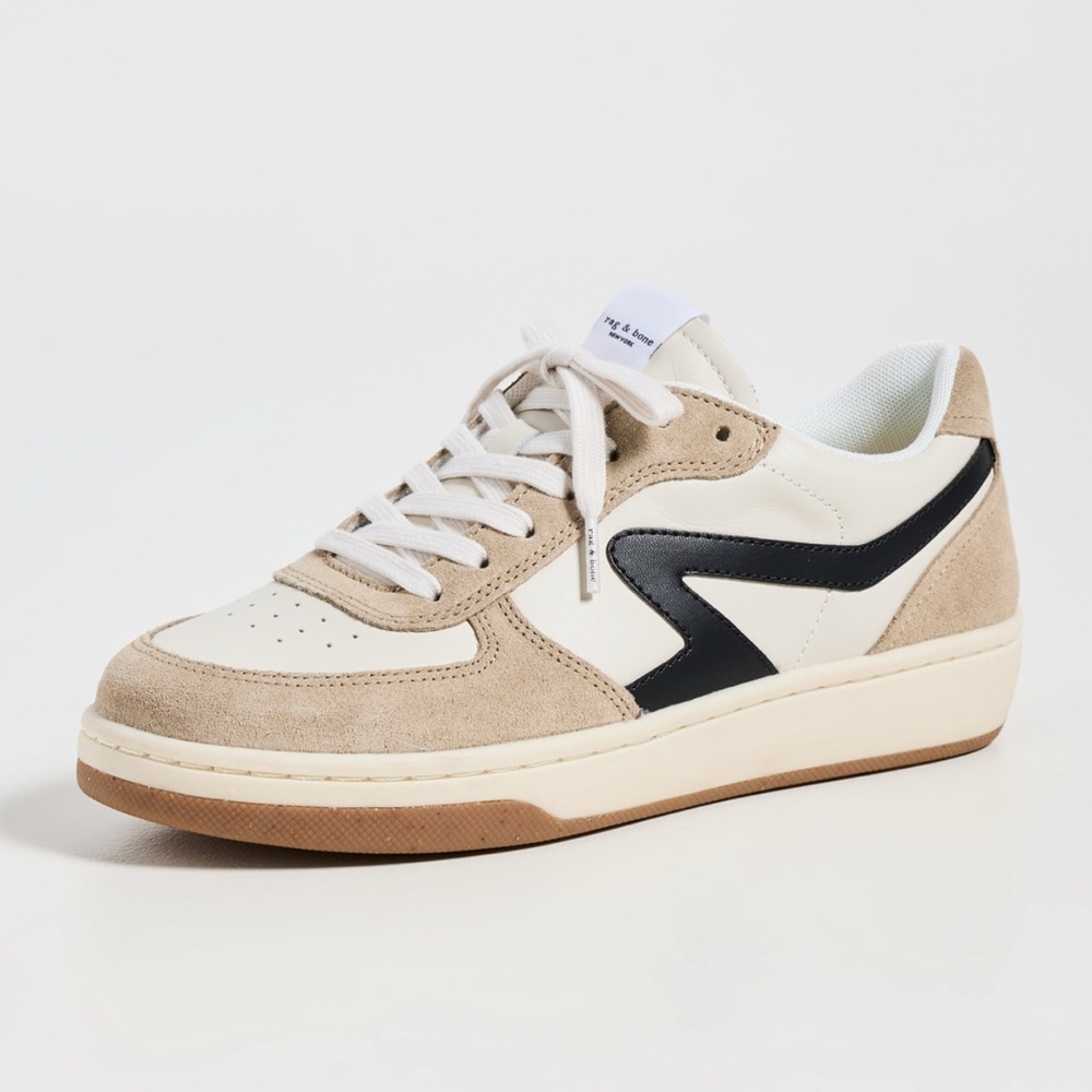 Rag & Bone Retro Court Sneakers Dove/Sand Size 6.5